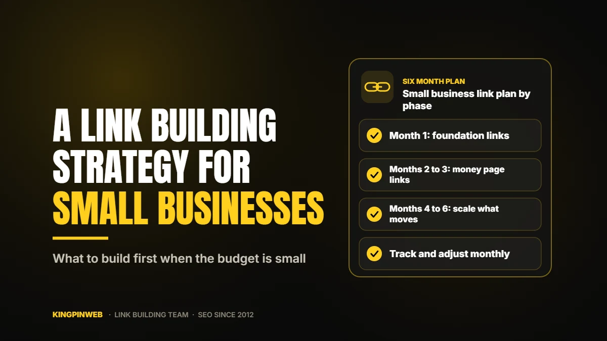 A Link Building Strategy for Small Businesses A Link Building Strategy for Small Businesses