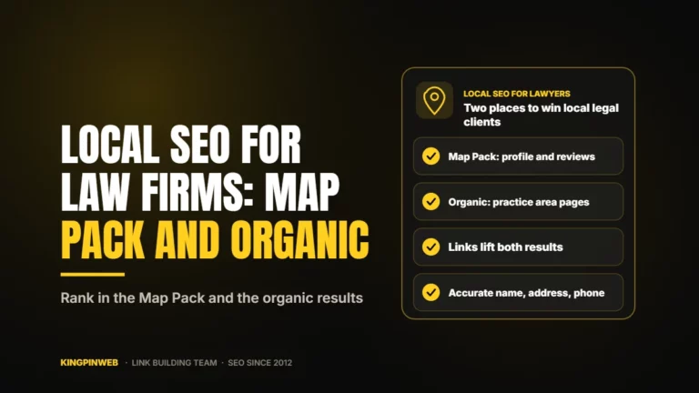Local SEO for Law Firms: Map Pack and Organic Local SEO for Law Firms: Map Pack and Organic