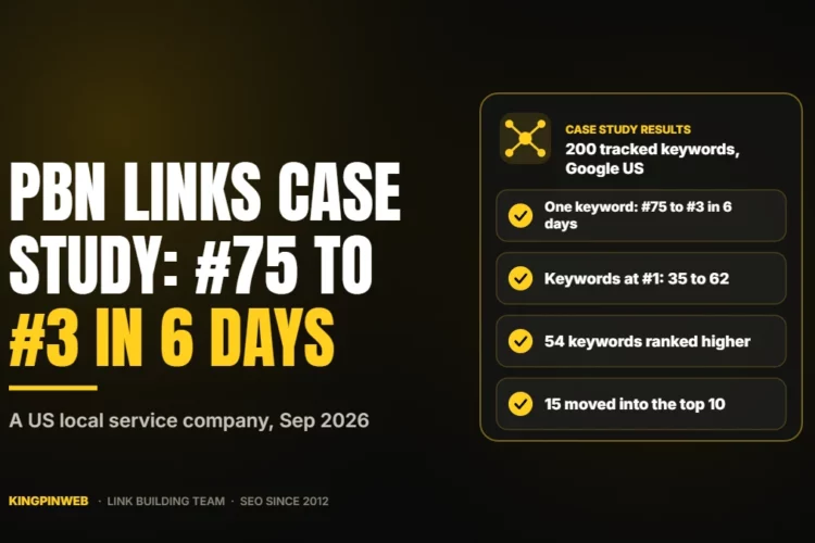 PBN Links Case Study (Sep 2026): #75 to #3 in 6 Days