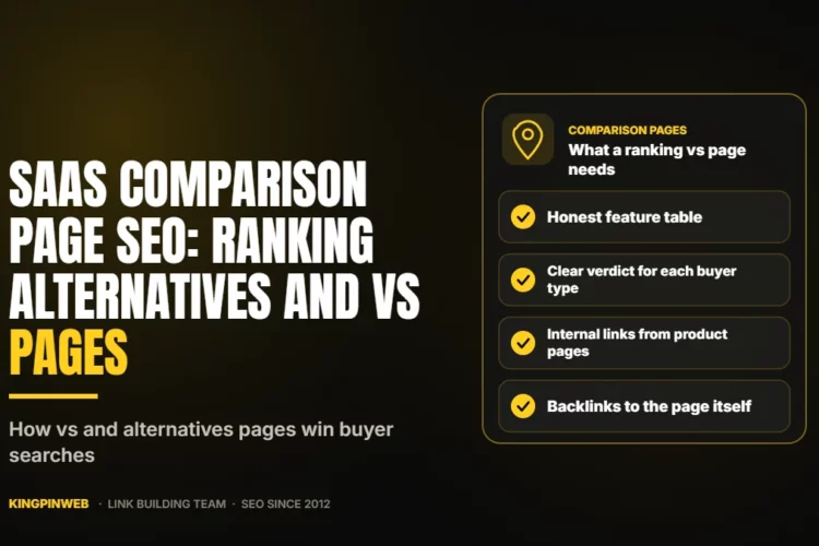 SaaS Comparison Page SEO: Ranking Alternatives and Vs Pages