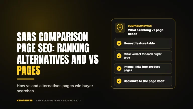 SaaS Comparison Page SEO: Ranking Alternatives and Vs Pages