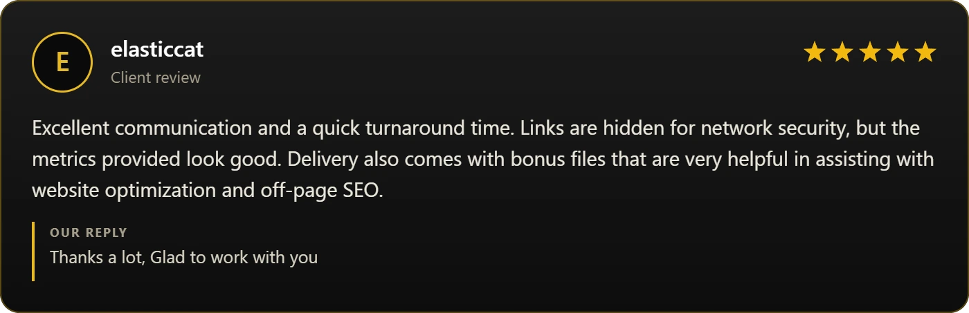 Client feedback on The Strongest PBN Links Client feedback on The Strongest PBN Links