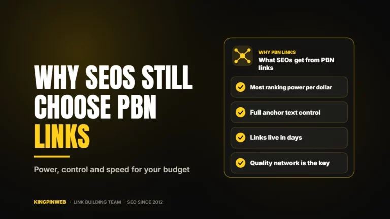 Why SEOs Still Choose PBN Links